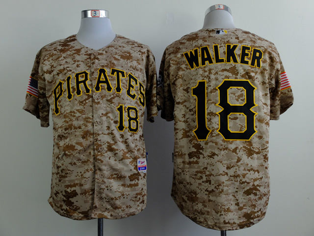 Men Pittsburgh Pirates 18 Walker Camo MLB Jerseys